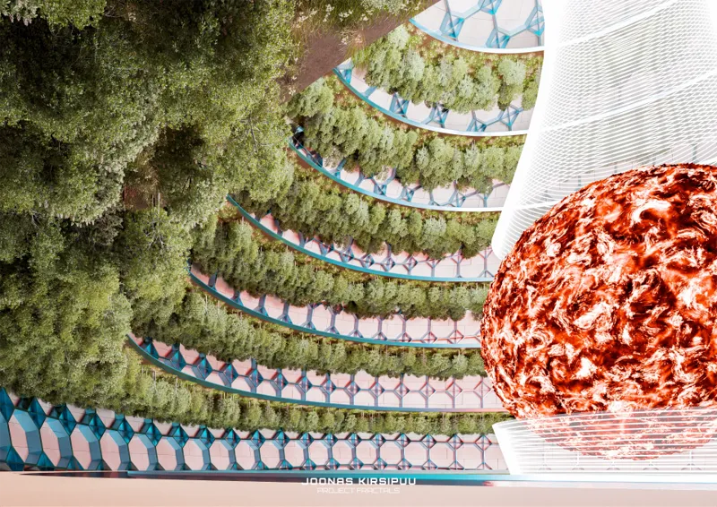 3D visualization of a common room area by Joonas Kirsipuu