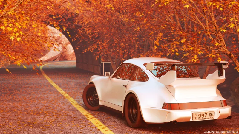 3D render of a Porsche 911 RWB by Joonas Kirsipuu