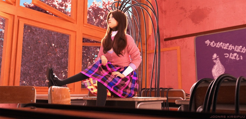 3D character model of Yuno-chan by Joonas Kirsipuu